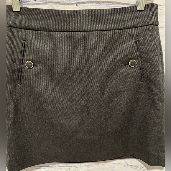 Ann Taylor Loft grey tweed skirt size 2 petite - Picture 1 of 5